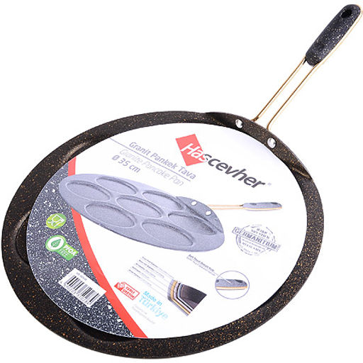 80448 Блинница алюм 35 см мрам/п бак/руч (х6) - Mayer&boch фото 4