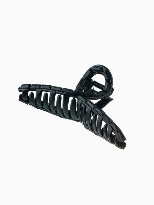 Цена за 6 шт. Крабик для волос «Кэрол», петелька, 11×4 см, чёрный