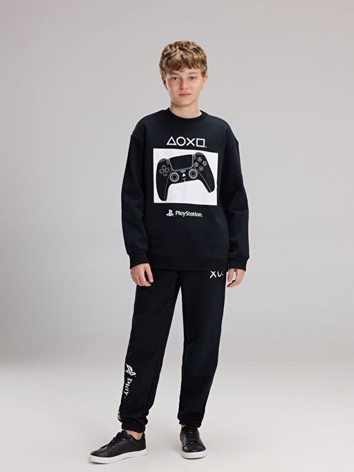 PlayStation Bask?l? Erkek ?ocuk Kal?n Sweatshirt