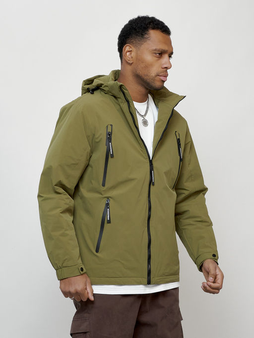 Куртка молодежная весенняя с капюшоном цвета хаки - Mtforce фото 7