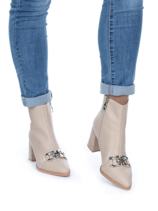 01-PCT167-3 BEIGE Ботинки демисезонные женские - No name фото 3