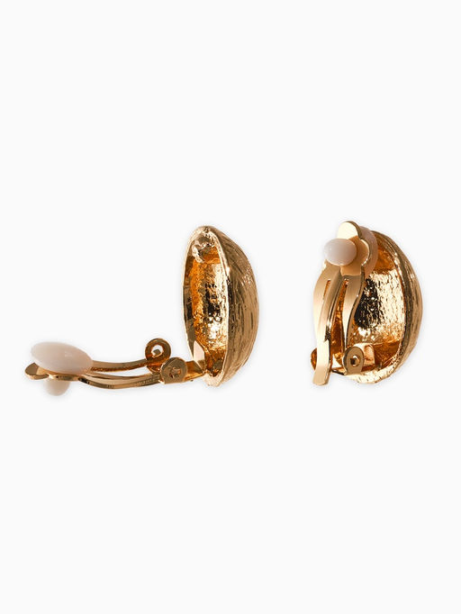 Цена за 2 шт. Клипсы «Полукруг», цвет золото