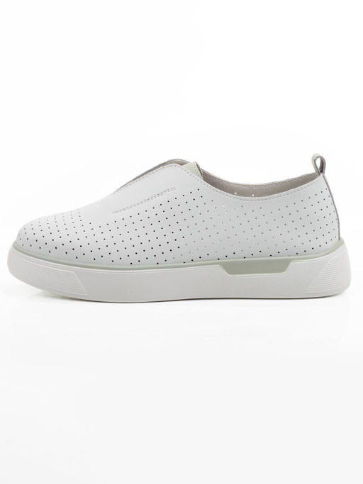 06-YE297-2 WHITE/OLIVE Туфли летние женские (натуральная кожа)