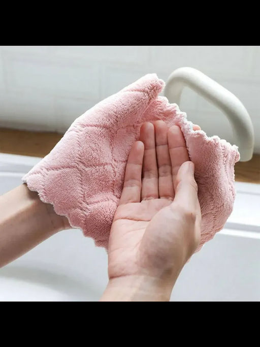 Салфетки для уборки 25x25 см, 3 шт: микрофибра, разноцветный - Фабрика снов фото 4