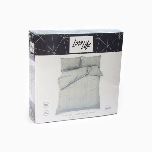 Постельное бельё 2-спальное Тафтинг орнамент 175?215 см,200?230 см,50?70 см-2 шт., зелёное, 110 г/м? - Lovelife фото 10