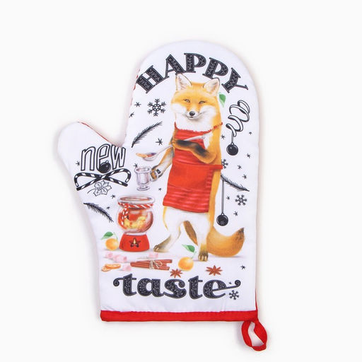 Цена за 2 шт. Варежка-прихватка Happy new taste, 20×27 см,100% п/э
