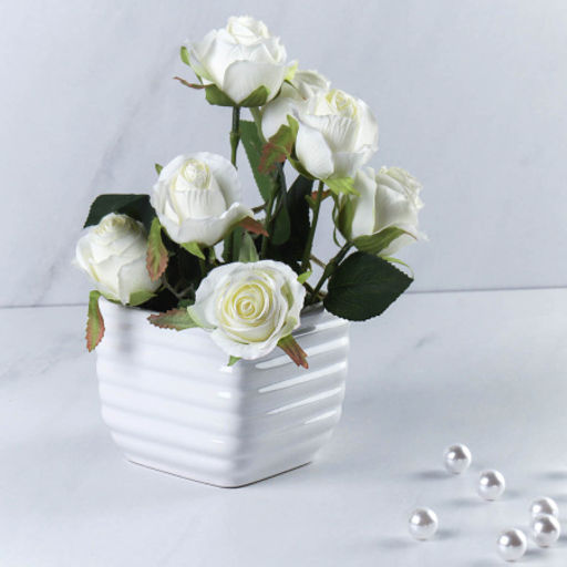 Кашпо 10х8,5 см / 2024W /уп 6/72/белое - Галеонтрейд фото 4