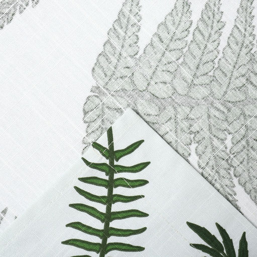 Шторы для кухни с подхватами Этель «Папоротник», 150×180 см - 2 шт., репс 220 г/м², 100% хл