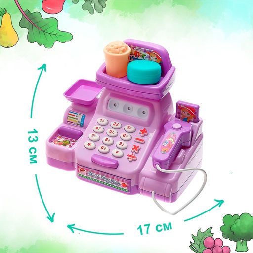 Игровой набор касса «Весёлый магазинчик» с аксессуарами, свет, звук