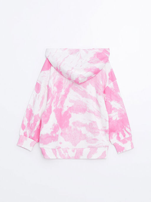 Kap??onlu Batik Desenli Uzun Kollu K?z ?ocuk Sweatshirt - Waikiki фото 3