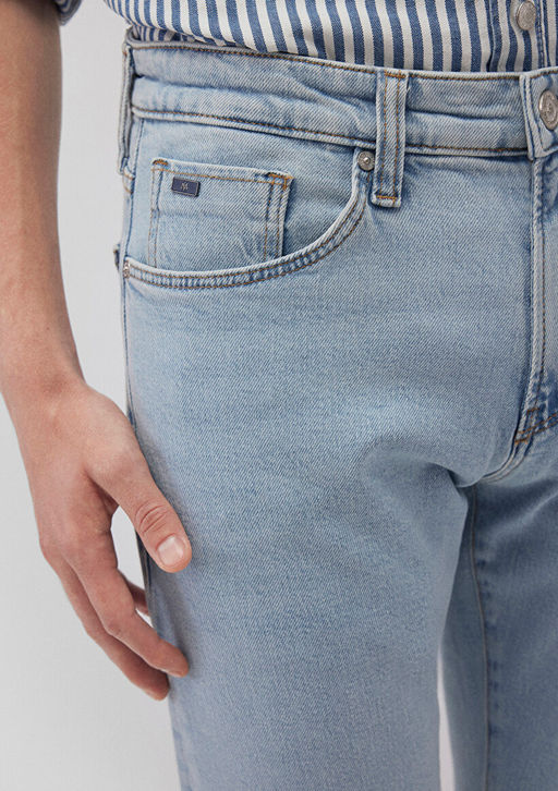 James Classic Denim Puslu Ac?k Mavi Jean Pantolon  фото 6