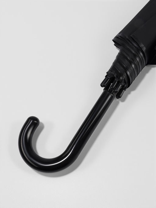 Зонт полуавтоматический «Однотон», 8 спиц, R=46/54 см, d=92 см, чёрный