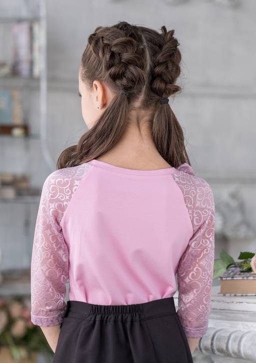 Дорис, блузка трикотажная яр.розовый/122-60-54 - Alolika фото 3