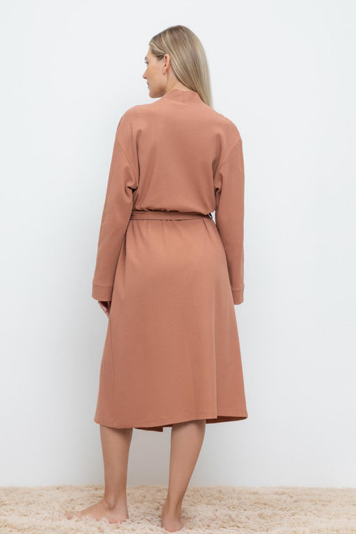 Халат Very Neat Е 50014/24 вафельный коричневый  фото 5