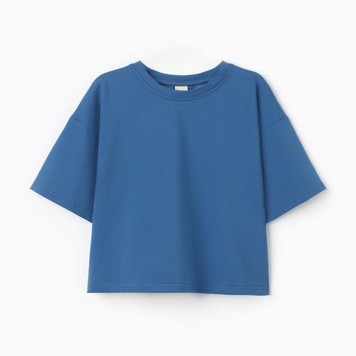 Футболка укороченная женская MINAKU OVERSIZE FIT, электро, размер 42