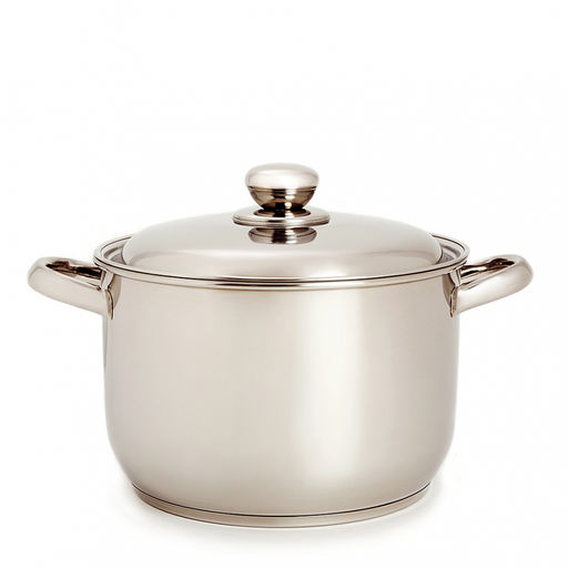 Кастрюля ПРИМА БЛЕСК 5,0л мет.крышка с ТРС-3 объем.ручки (220мм) арт.1с764, 3с81 Аша