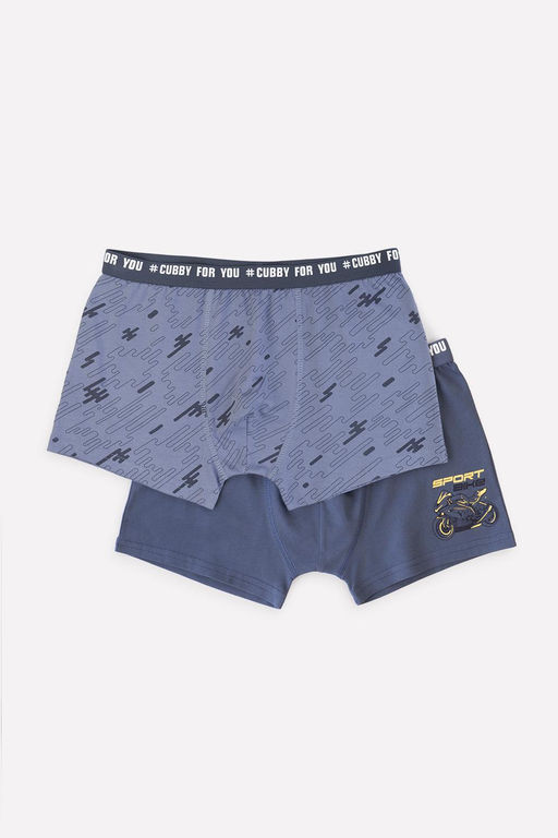 Crockid _ КБ 1967-2уп/пыльно-голубой джинс,грозовая туча трусы для мал