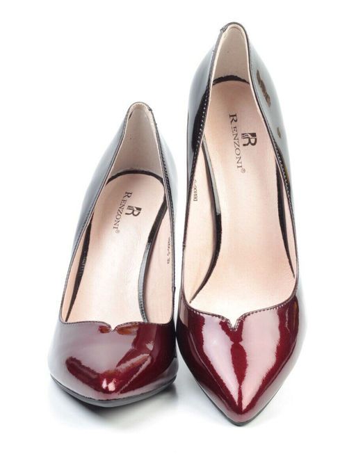 DBH06-5 RED/BLACK Туфли женские (натуральная кожа)