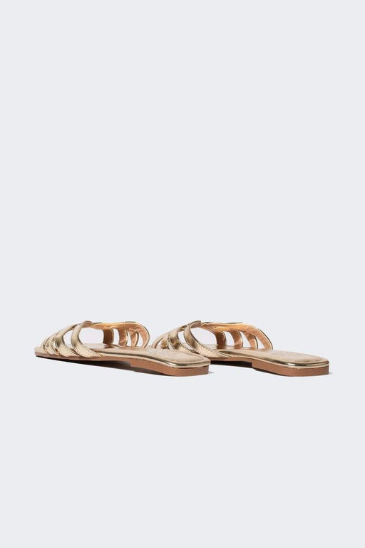 Женские тапочки без шнуровки на плоской подошве из искусственной кожи - Defacto фото 4