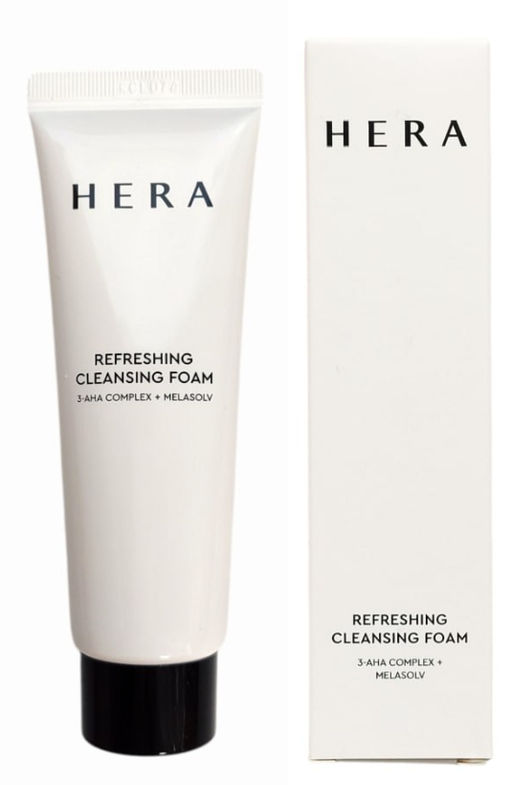 50ГР! Пенка для умывания очищающая и освежающая 3-AHA комплекс HERA Refreshing Cleansing Foam