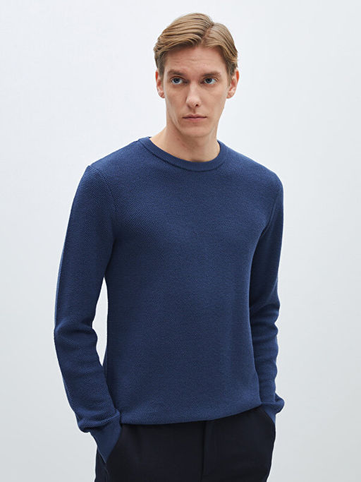 Bisiklet Yaka Erkek Triko Kazak