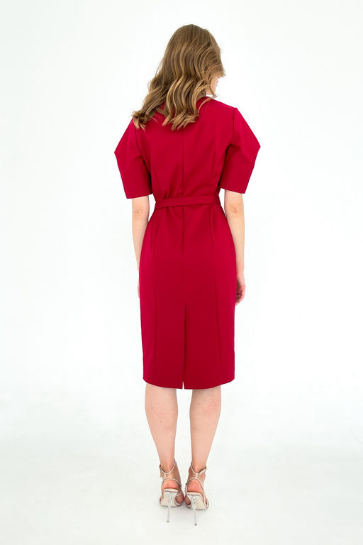 Платье из хлопка-нейлона бордо Monika (Цвет: Бордо) - Morozov Amavie фото 2