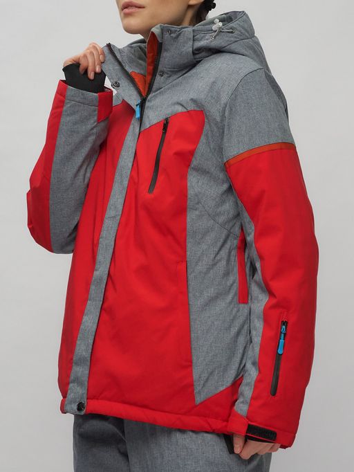 Горнолыжный костюм женский большого размера красного цвета 02272-3Kr - Chunmai фото 6