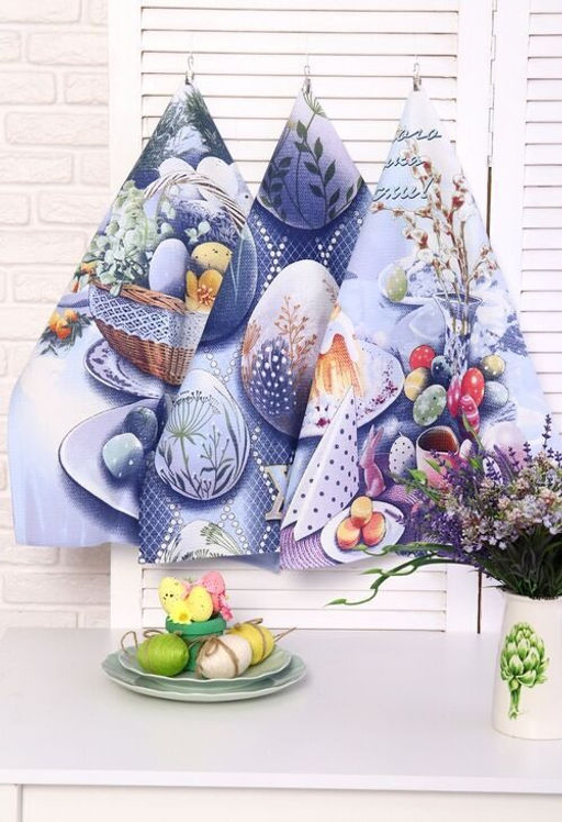 Полотенце 50*60 см. Жемчужная Пасха рогожка хлопок 100% - Лен поволжья фото 2