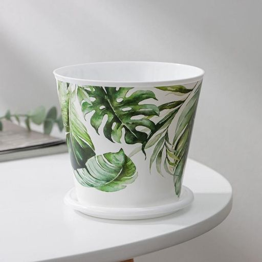 Цена за 2 шт. Горшок для цветов Доляна «Кариота», 800 мл, цвет белый