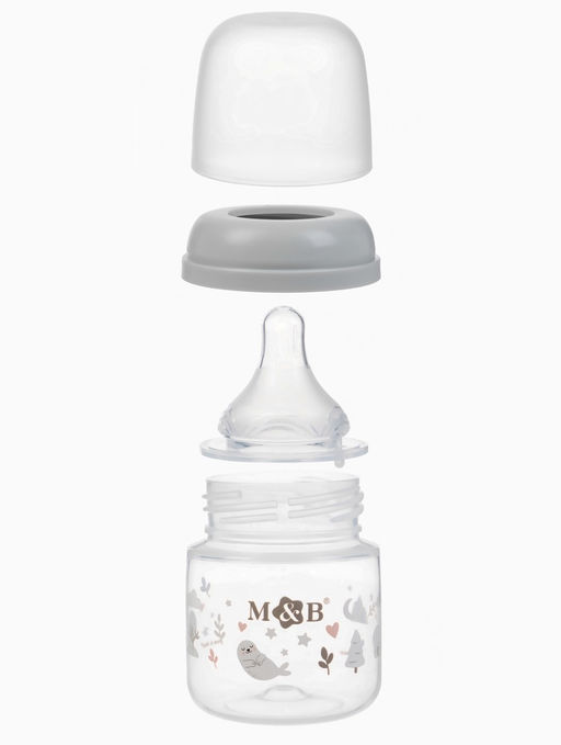 Бутылочка для кормления M&B, ШГ Ø50 мм, +0мес., 120 мл., набор 2 шт. в кор.