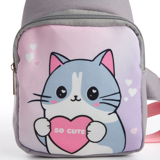 Сумка детская через плечо Котик с сердцем - NAZAMOK KIDS фото 3