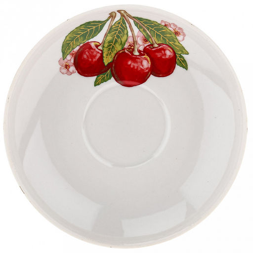 Сервиз чайный фарфоровый "Вишня" 14 предметов на 6 персон, форма "Дачный" (Россия)