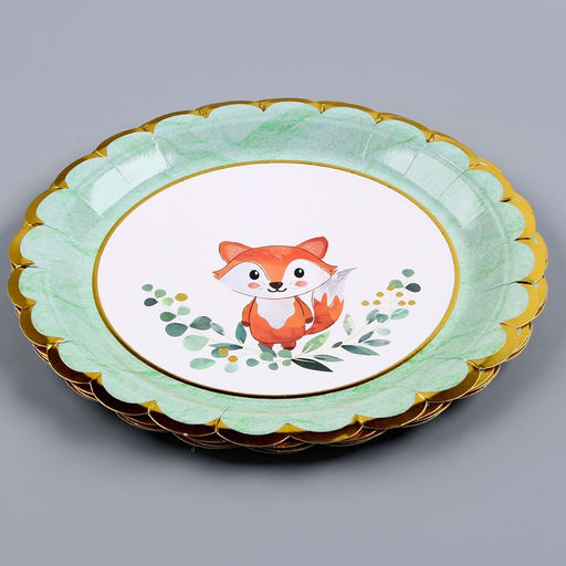 Тарелка бумажная Лиса, в наборе 6 шт. - Страна карнавалия фото 3