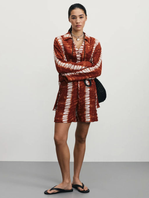 Рубашка из вискозы с принтом / Zarina  фото 7