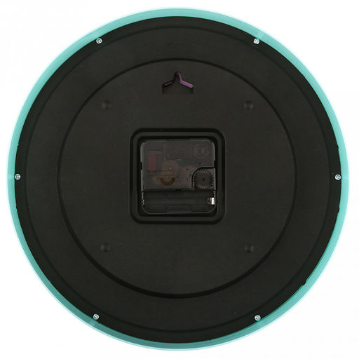 Часы настенные Мастер д25см, h4см, циферблат Часы белый; цифры арабские, черный; корпус пластик, бирюзовый; в коробке (Китай) - Домашняя мода фото 3