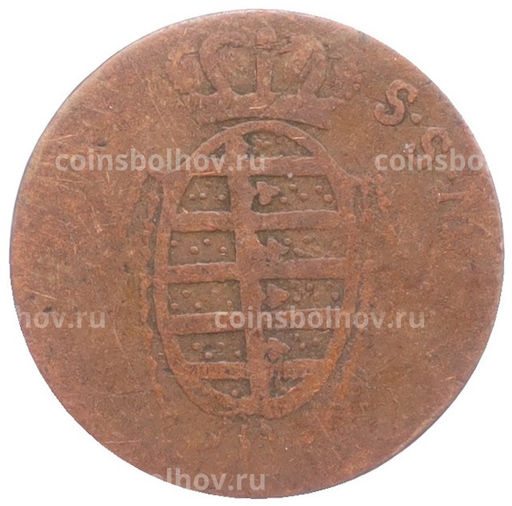 Монета 1 пфенниг 1822 года Саксен-Кобург-Заальфельд