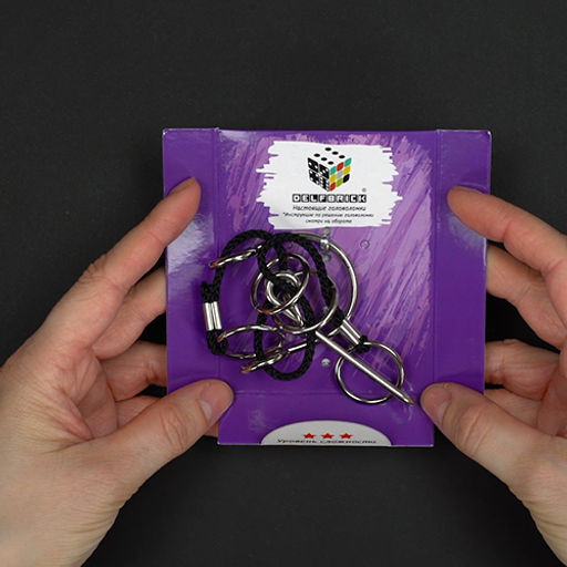 DELFBRICK DLM-42 Головоломка металлическая 1 шт Веревочный лабиринт 6 элемент