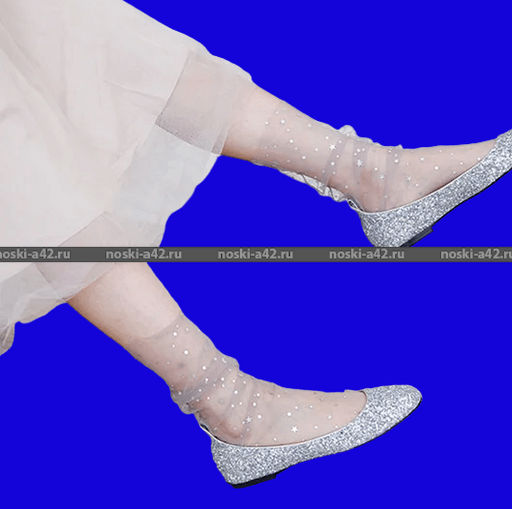 Цена за 6 пар. Зувей носки женские капрон высокие с ПАЙЕТКАМИ 36-40 ЧЕРНЫЕ  фото 10