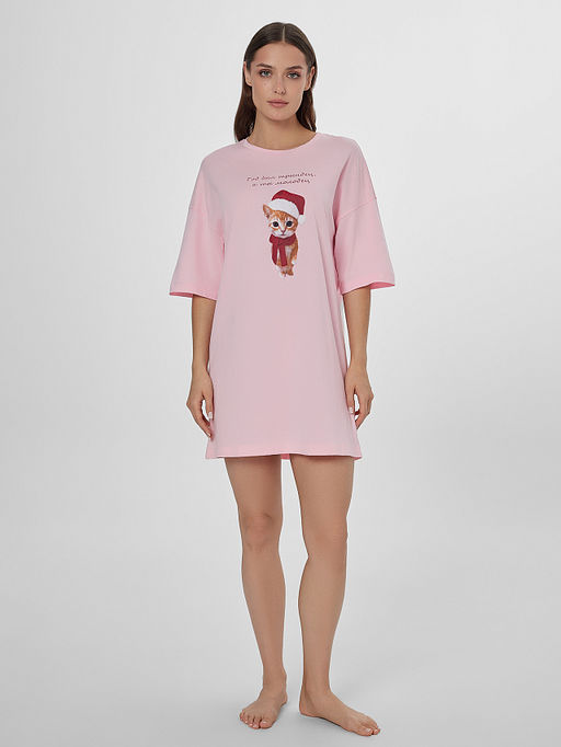 Туника домашняя женская с надписью Год был трындец...