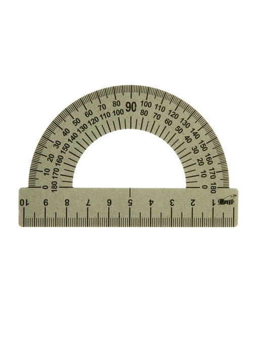 Цена за 10 шт. Транспортир металлический Calligrata, 10 см, 180°