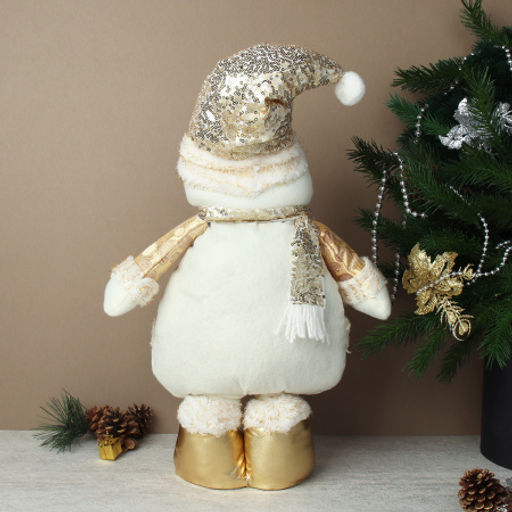 Цена за 1 шт. Новогоднее украшение Снеговик на телескопических ножках 55/74 см / RE2022 /уп 36/ - ГалеонТрейд фото 8
