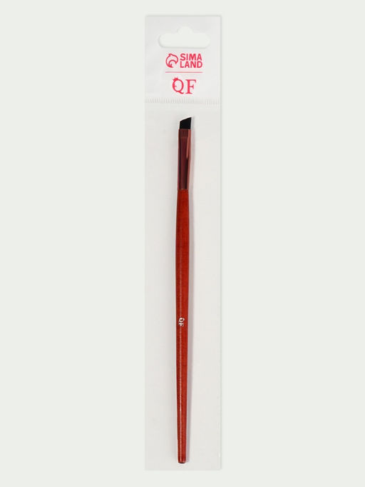 Цена за 2 шт. Кисть для макияжа Brush WOOD, скошенная, 16(±1) см, коричневый/золотистый