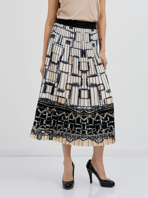 юбка плиссированная с абстрактным узором - Glenfield фото 5