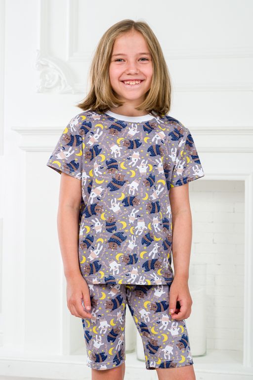 Пижама детская из футболки и бридж из кулирки Мишки - Амадэль фото 9