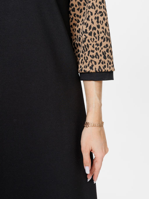 Платье женское П-182 (нейлон г/к/жаккард принт) Серая - Elenatex фото 12