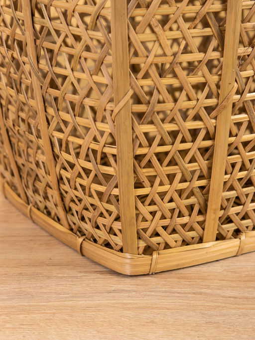Корзина плетёная «Баскет», 27×27×37 см, бамбук, светлая