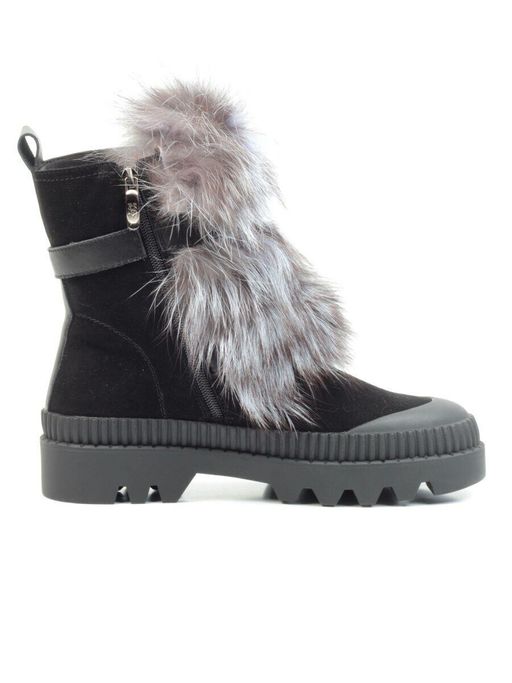 04-M20-5046 Ботинки зимние женские (натуральная замша, натуральный мех) - Фабричный китай фото 11