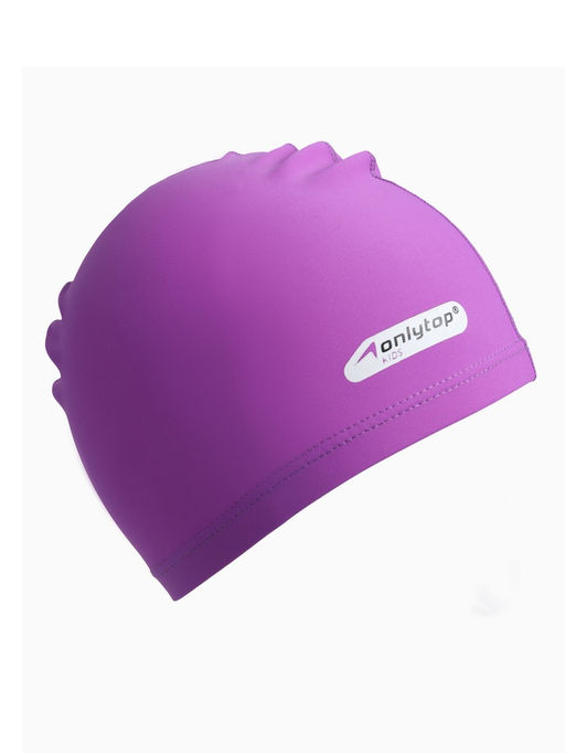 Шапочка для плавания детская ONLYTOP SWIM, тканевая, обхват 46-52 см, цвет фиолетовый