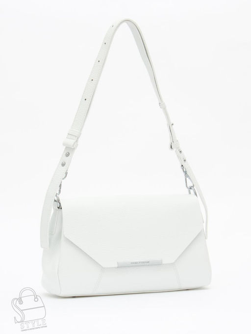 Сумка женская кожаная 1017C white Polina&Eiterou