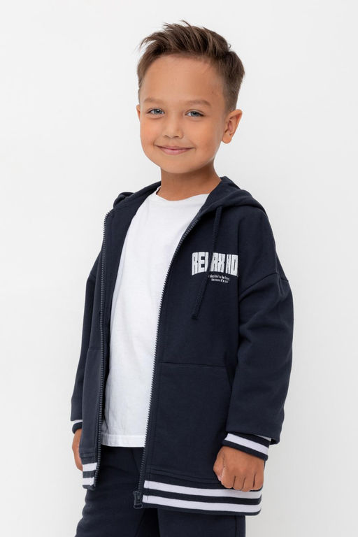 КР 302758/индиго к569 джемпер (толстовка) для мал - Crockid фото 4